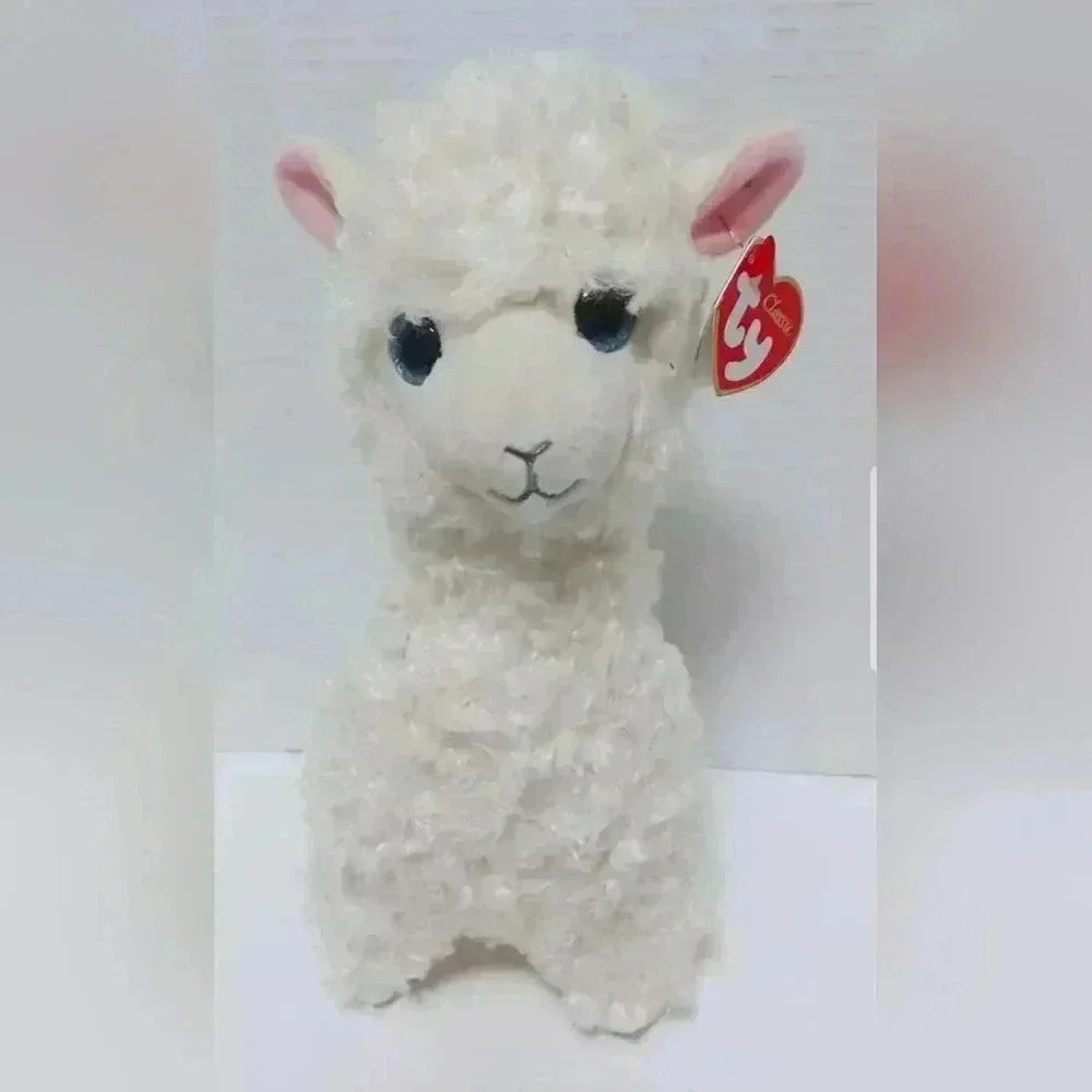 Ty Classic Lily  the Cream Colored Llama 12in Plush Stuffed Animal 2018 Retired